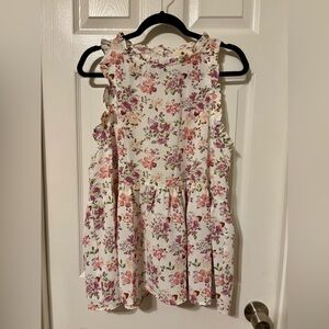 Floral Sleeveless Blouse